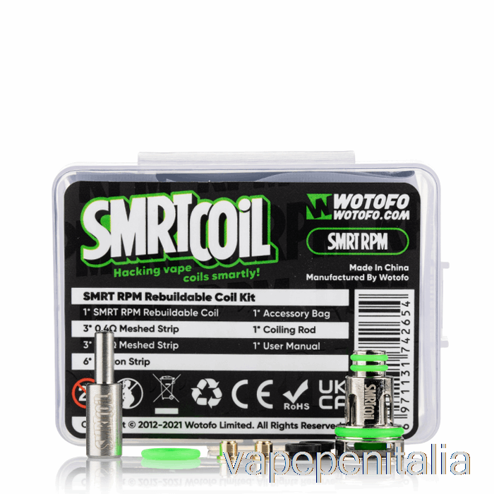 Vape In Italia Kit Bobina Ricostruibile Wotofo Smrt [rpm] Kit Bobina Ricostruibile